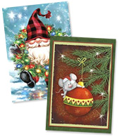 Boxed Glitter Christmas Cards